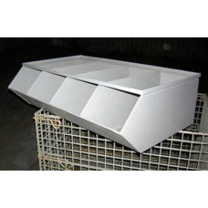 24" x 37" x 11" Sectional Hopper Front Metal Tote Pan