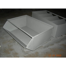 30" x 24" x 10" Sectional Hopper Front Metal Tote Pan