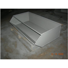 45.5" x 24" x 10" Sectional Hopper Front Metal Tote Pan