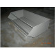 45.5" x 24" x 10" Sectional Hopper Front Metal Tote Pan